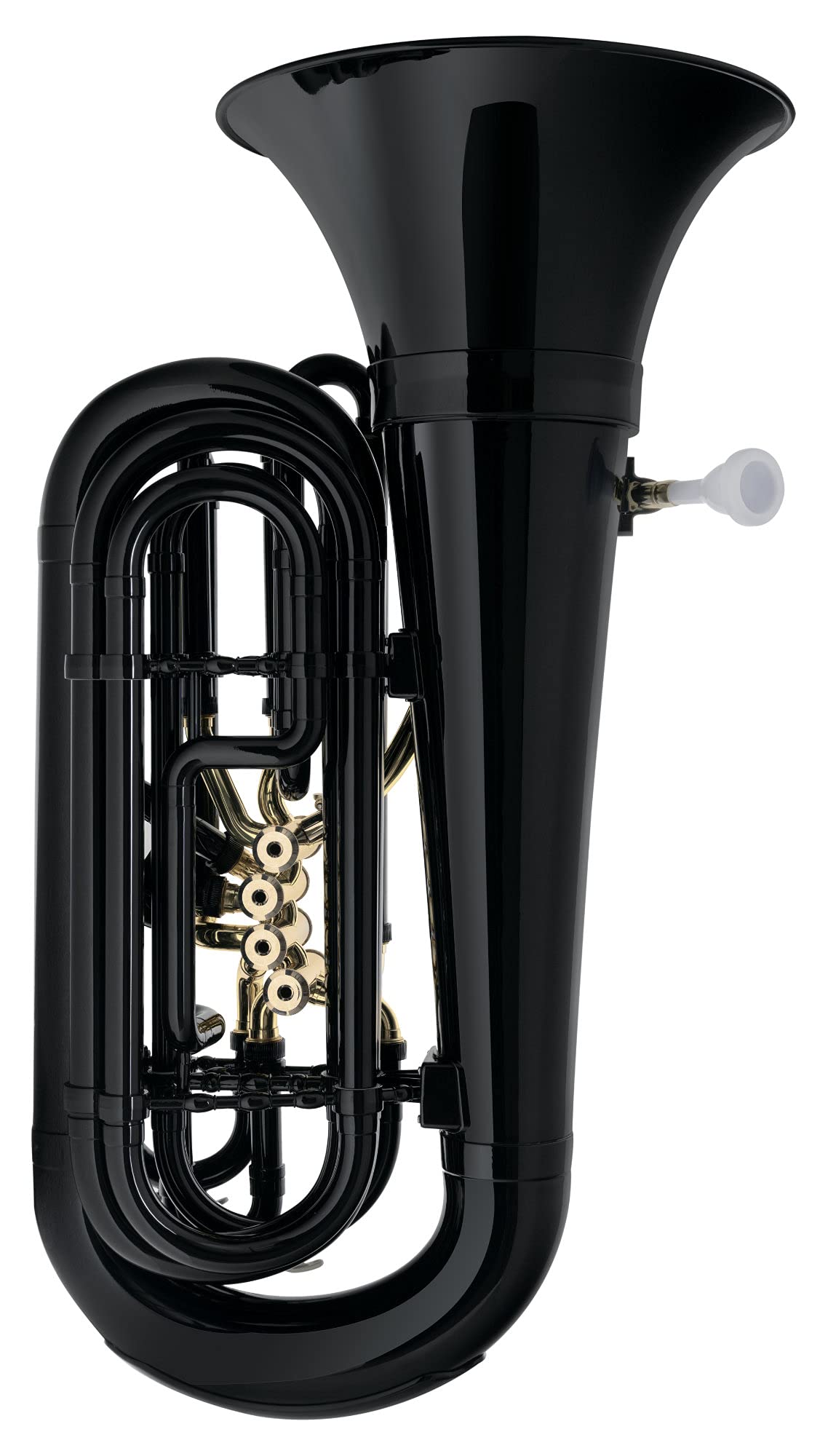 Classic Cantabile MardiBrass Kunststoff Bb-Tuba - Extrem leicht und sehr stabil - Material Korpus: ABS Kunststoff - Mundrohr und Maschine aus Messing - mit Gigbag & Mundstück - Farbe: Schwarz