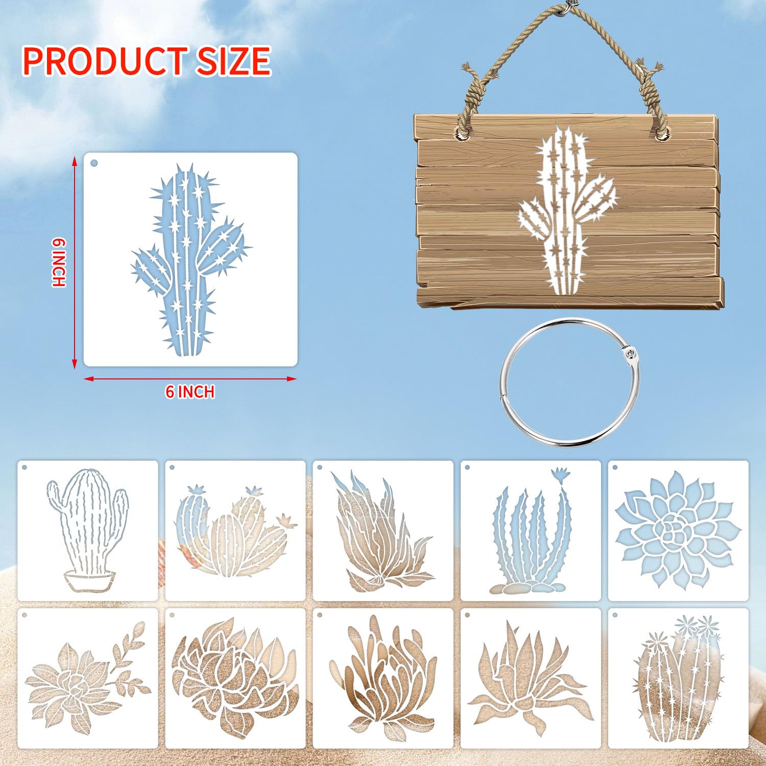 Amazon.com : 6 Inch Cactus Stencils Reusable Summer Cacti Stencils for Painting on Wood, 25 Pieces Tropical Succulent Stencil DIY Craft Template for Painting on Furniture, Canvas, Wall, Home Decor(Cactus) : Arts, amazon-com-6-inch-cactus-stencils-reusable-summer-cacti-stencils-for-painting-on-wood-25-pieces-tropical-succulent-stencil-diy-craft-template-for-painting-on-furniture-canvas-wall-home-decor-cactus-arts
