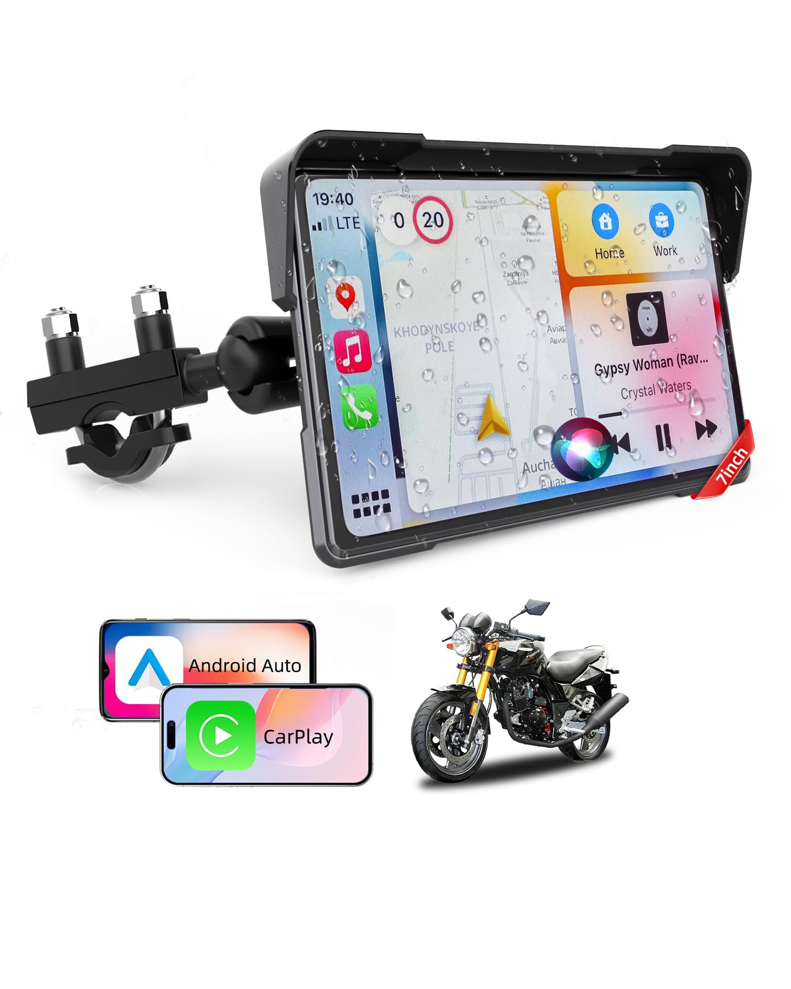 Amazon.com: Tenpmas 2026 Motorcycle CarPlay Screen & Android Auto