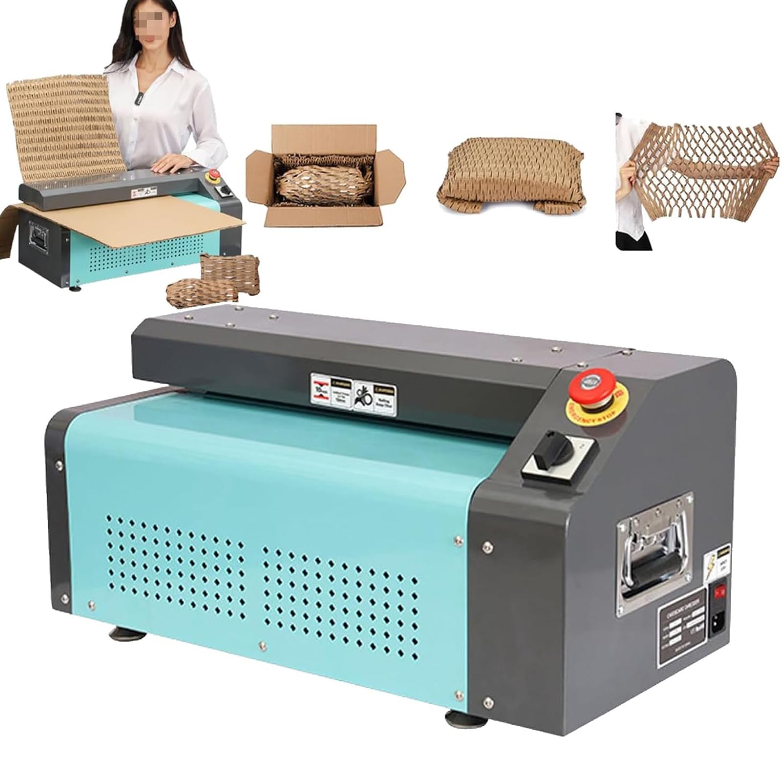 JXYQ Cardboard Shredder Machine for Packing Materials, 350mm Max Width, 5m/Min Speed, Efficient Waste Cardboard Shredding, Time & Effort Saving Solution