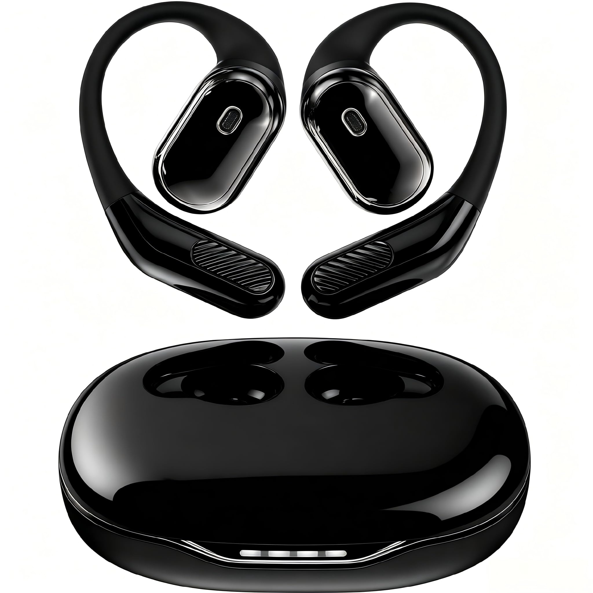 Open Ear Headphones, Over Ear Earbuds with Ear Hooks for Workouts | Wireless Earbuds Bluetooth 5.4 for Running, Rich Bass, Hi-Res Audio with Mics, AI Clear Calls, IPX7 Waterproof, 60H Playtime-image-15