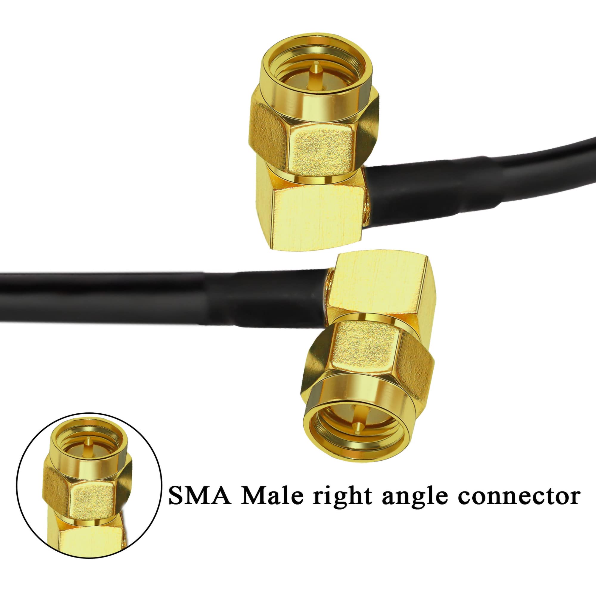 Câble Adaptateur BNC Mâle Vers SMA Mâle RG58 1m - Pour Antennes WiFi, Radio, GPS, 50 Ohms, Faible Perte