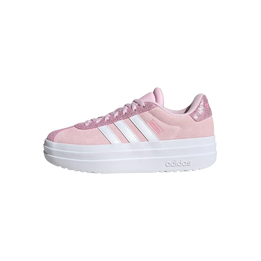 adidas Unisex - Bambini VL Court Bold Shoes Junior, Clear Pink/Cloud White/Bliss Pink, 38 EU