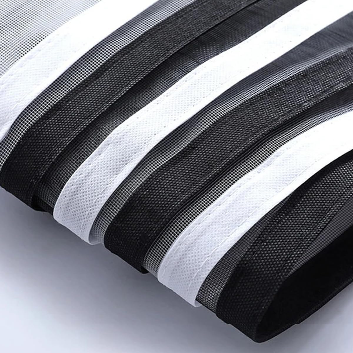 Washable Window Screen, Adjustable Self-Adhesive Mosquito Net for Windows and Doors - White Mesh, Black Border, 39.37x70.86in