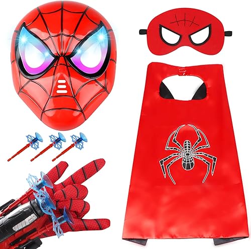 Dolanus Juguetes de araña para niños de 3, 4, 5, 6, 7, 8 años, disfraces de superhéroe para niños, juguetes de superhéroe, juguetes de superhéroes