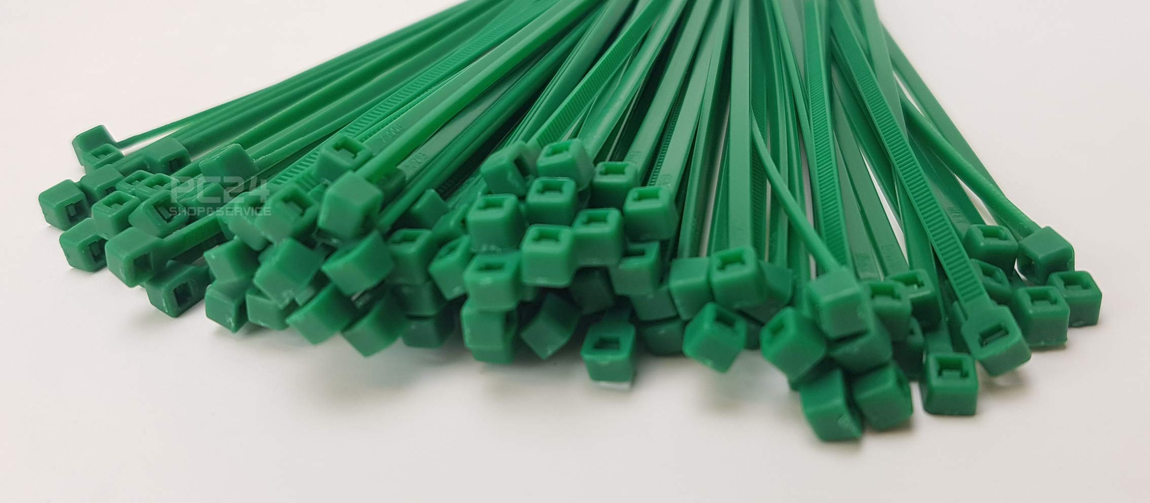 PC24 Shop & Service - Fascette da 100 mm, 100 pezzi, Plastica per Cablaggio, Cavi Stringicavo