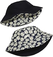 Vista 5 de Mashiaoyi Sombrero de pescador reversible de doble cara con estampado unisex
