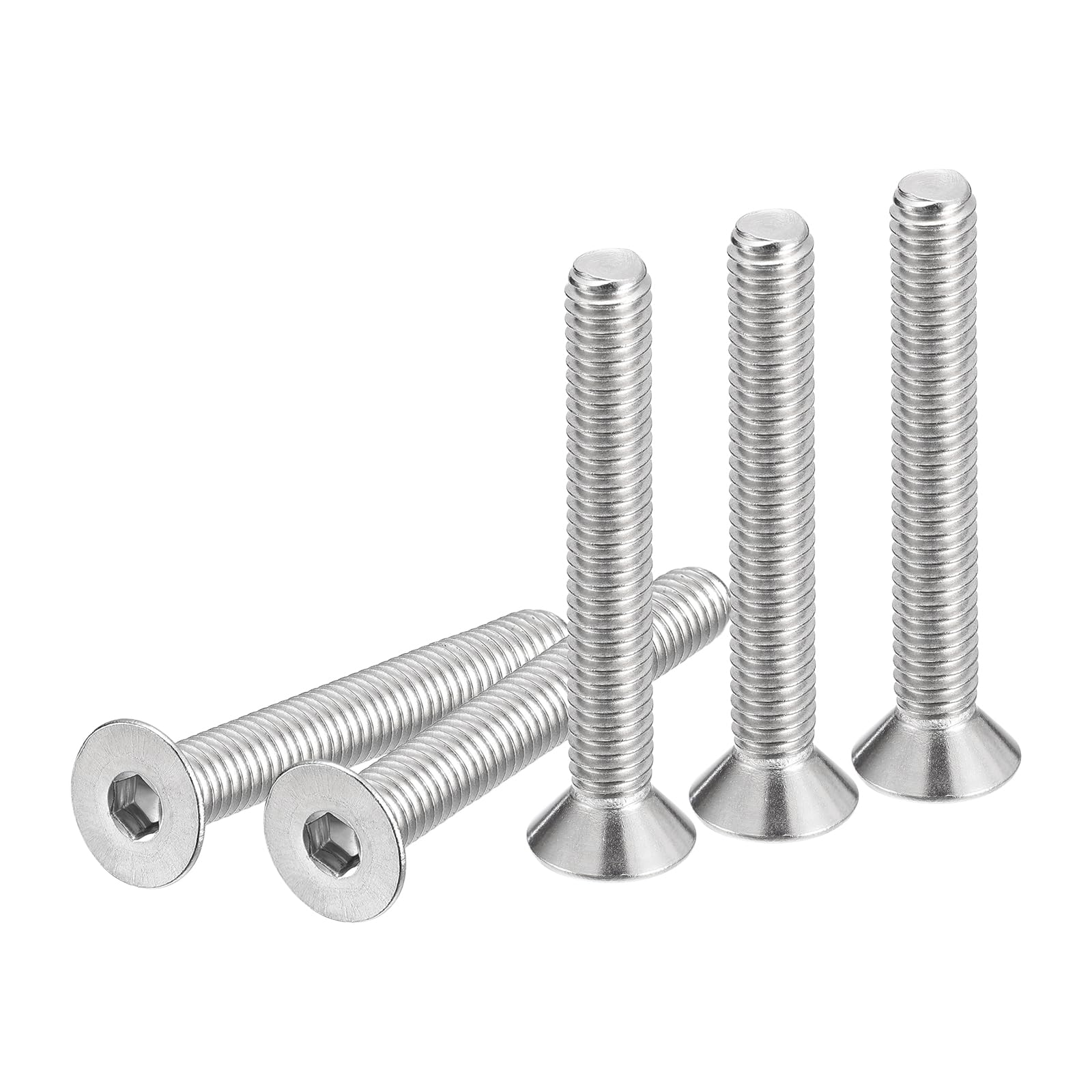 DTGN 5/16-18 x 2-1/4" Flat Head Socket Cap Screws, 25 Pack 304 Stainless Steel Hex Socket Flat Head Screws, Full Thread, Countersunk Bolts