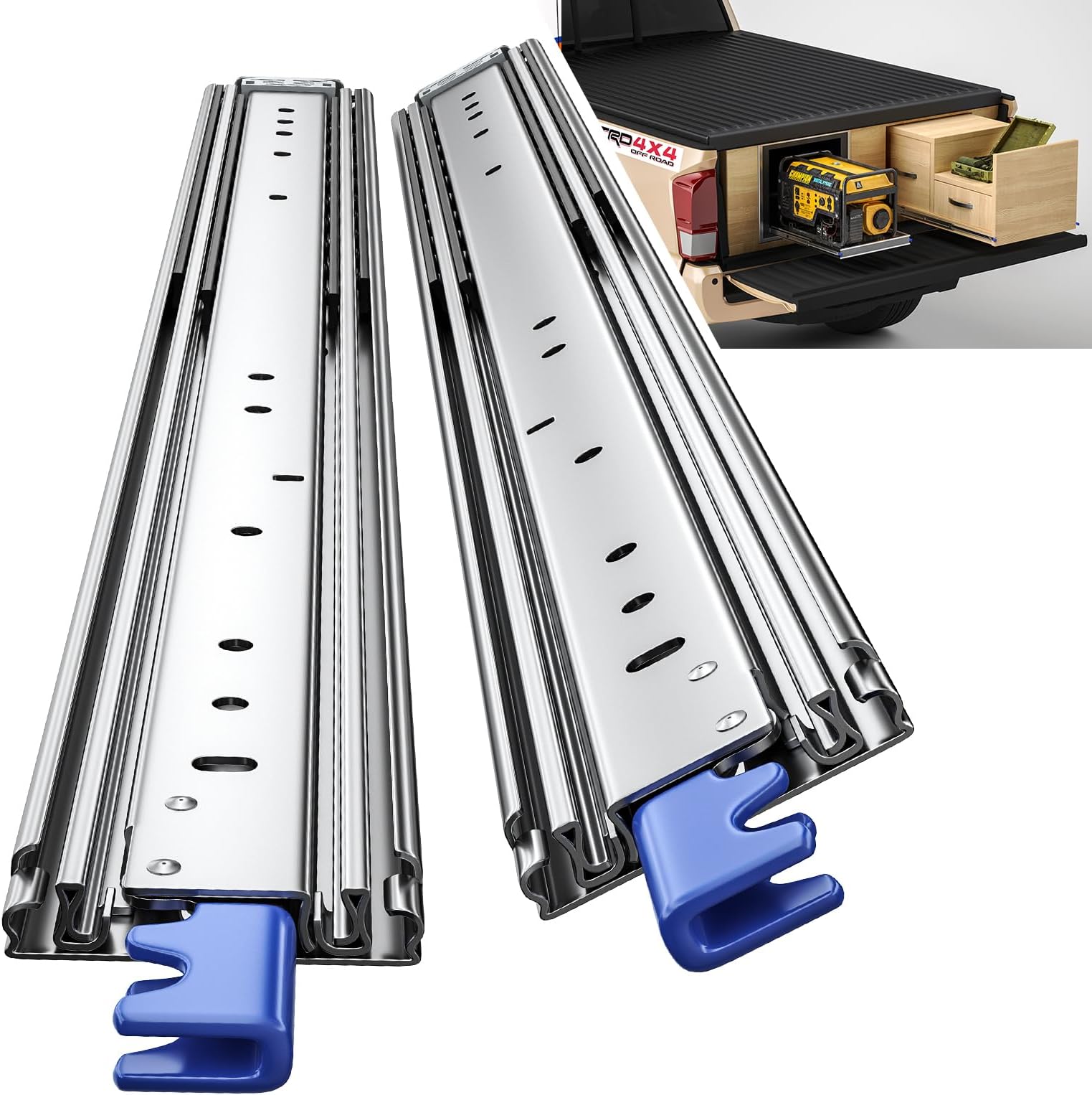 19in Rack Slides Amazon.com: 3300 Series 500 LB Full Extension Drawer Slide (48inch ...