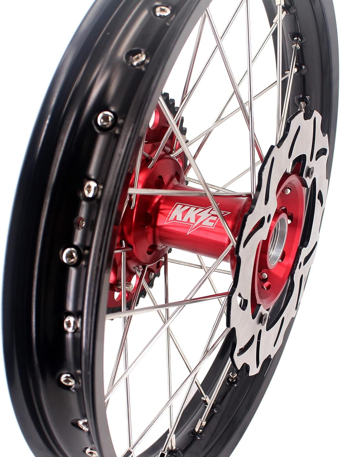 KKE 2.15 * 19" MX Spoked Rear Wheel For CR125R 1998-2001 CR250R 1997-2001 (Rear 240mm Disc)