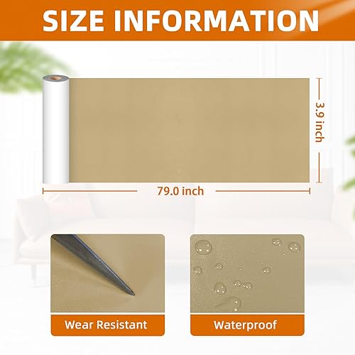 Miniatura 46 de Cinta de reparación de cuero, parche de reparación de cuero autoadhesivo para sofá, muebles, sofás, asientos de automóvil, kit avanzado de Café