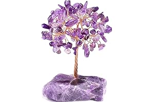 QINJIEJIE Natural Purple Crystal Healing Tree