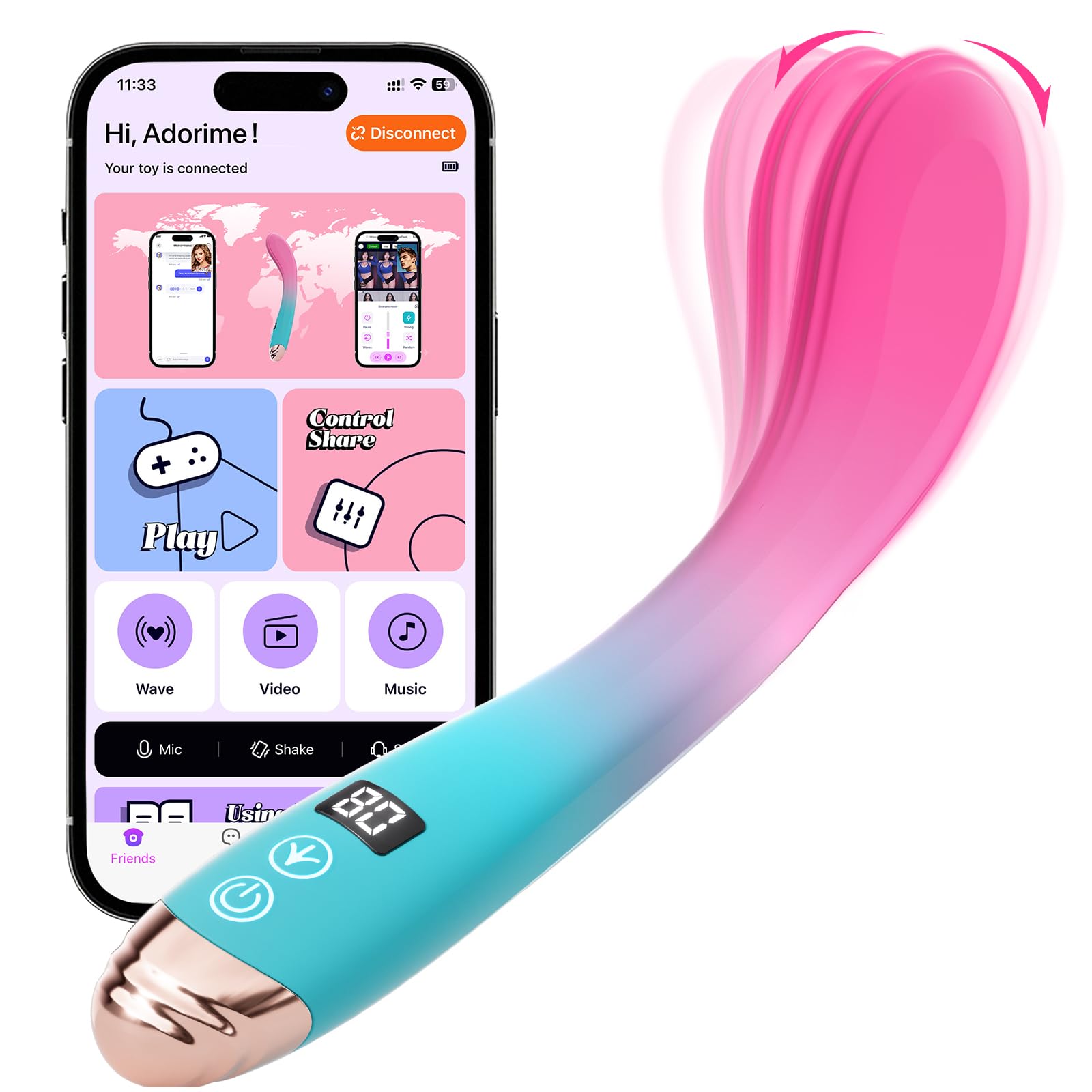 Juguetes sexuales para mujeres, vibrador de punto G, juguetes para adultos, juguete sexual para mujeres, vibrador de dedo con 9 movimientos, 9 vibraciones, control por aplicación, vibrador vaginal, sexo oral, estimulador de clítoris, juguetes sexuales para parejas, juegos para adultos.