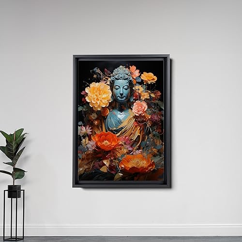 Vista 6 de Yoga Wall Decor, Yoga Wall Art, Buda Canvas Art, Buda Decor, Buda Canvas Print, Luxury Framed Wall Decor, Wall Art, Wall Decor