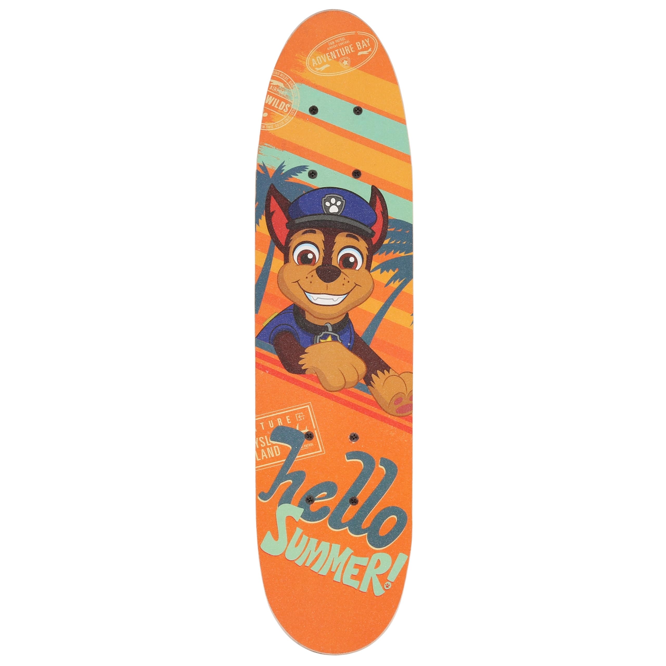Paw Patrol Chase Boys' wooden skateboard, non-slip board 20-50kg, 61 cm