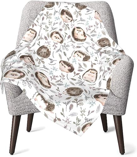 Manta de erizo para sofá, cómoda y cálida, manta de franela para cama, sala de estar, 30 x 40 pulgadas (29.9 x 40.2 in)