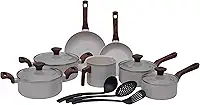 Mimo Style, Jogo de Panelas Cerâmica 10 Peças Indução Pratic Cook Marmol
