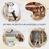 Vista 13 de Cat Toy Interactive for Indoor Cats, Smart USB Rechargeable Door Hanging Automatic Retractable Kitten Toys, Teaser Electronic Self Play Feather Cat