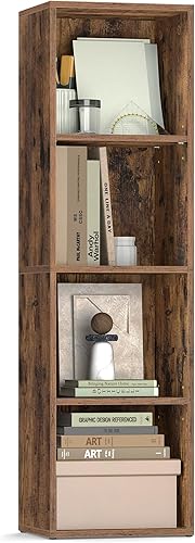 Miniatura 17 de VASAGLE Colección Custos - Estantería, librero de 4 niveles, estante para libros, estante de almacenamiento abierto, 9.4 x 11.8 x 41.7 pulgadas,