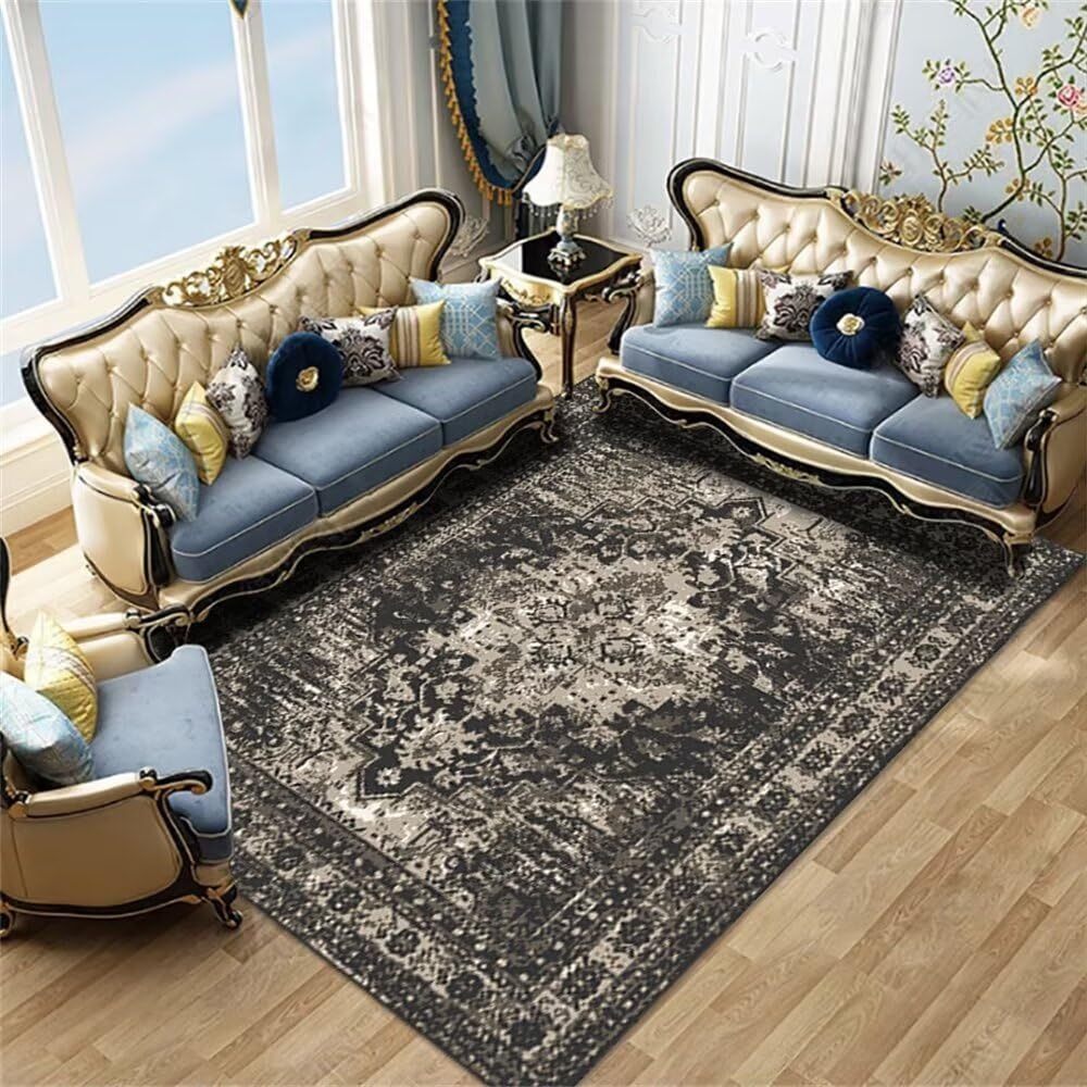 Tapis de salon moderne gris 200x300cm pour sublimer votre salle à manger