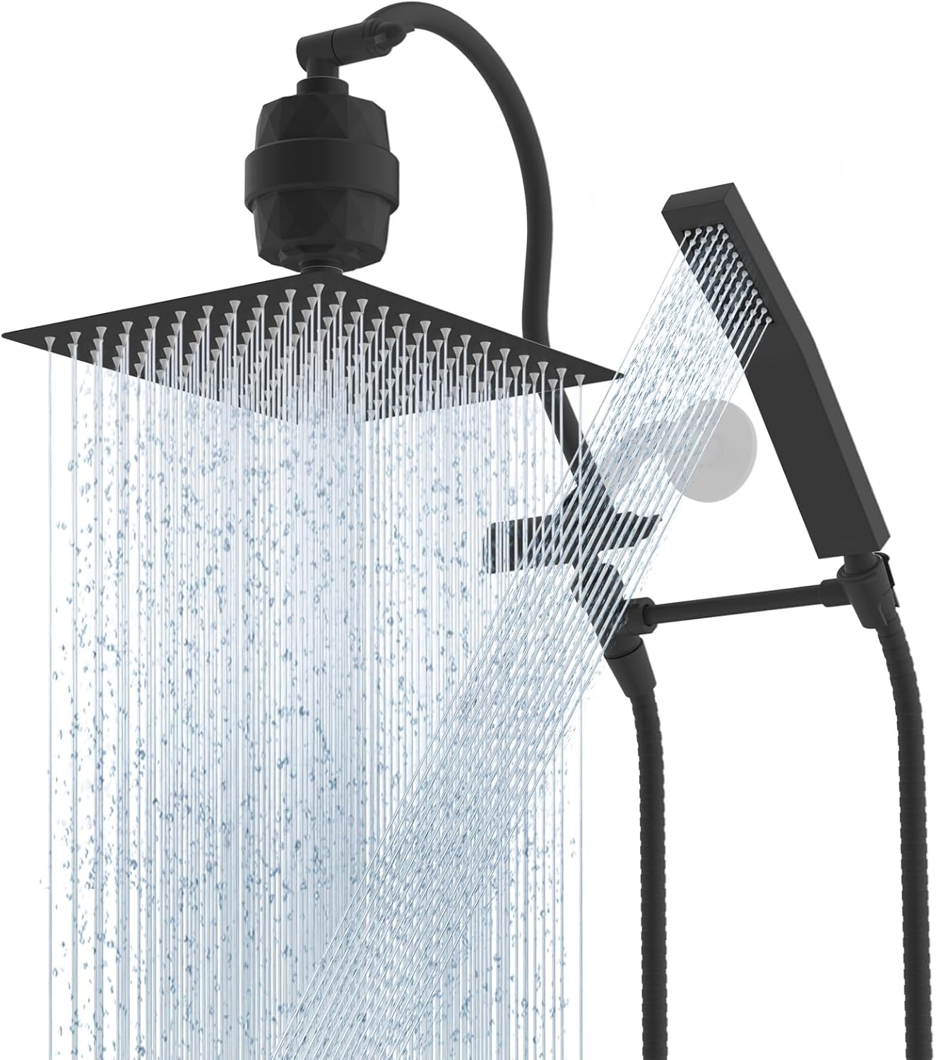 Hibbent All Etal 10'' Filtered Rainfall Shower Head Cobo, High