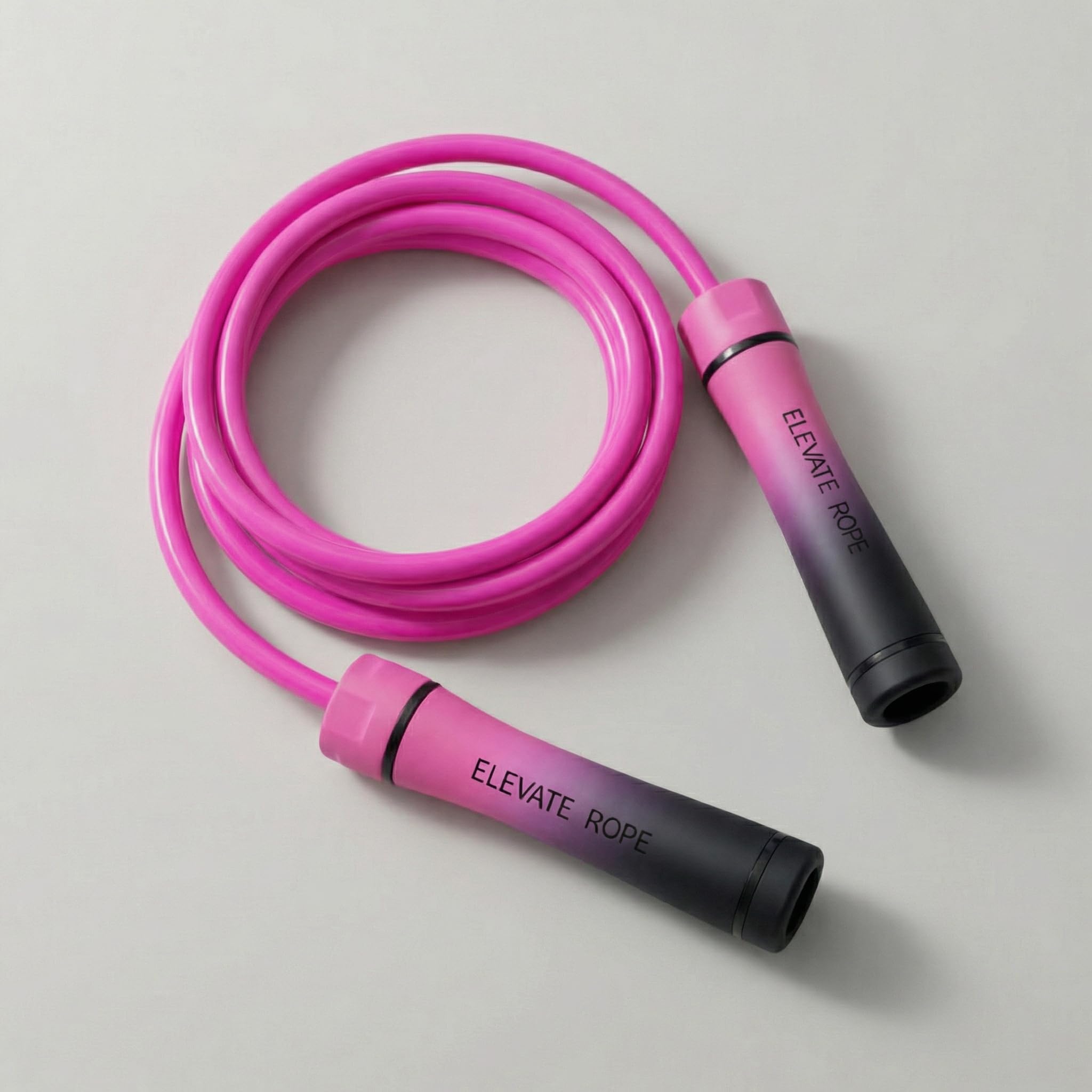 Elevate Rope Heavy Skipping Rope Adjustable 3 m with Free Training App – 10 mm Weighted PVC Cable for Strength, Cardio & Endurance (Pink)
