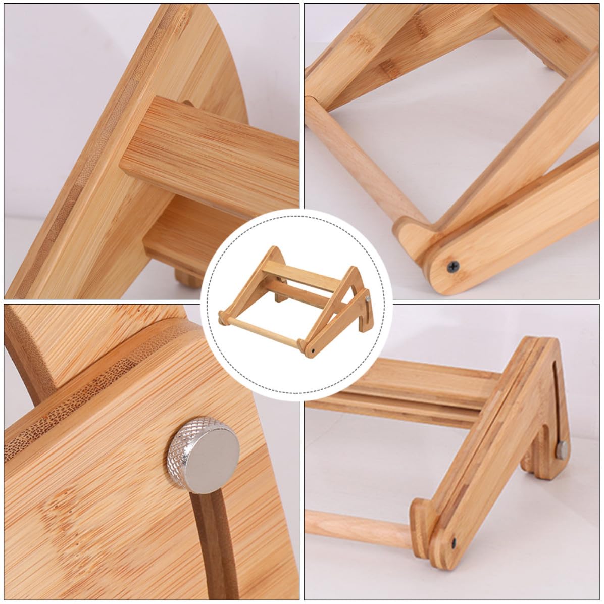 Supporto Laptop Regolabile in Legno Ripiano, Struttura Rialzata