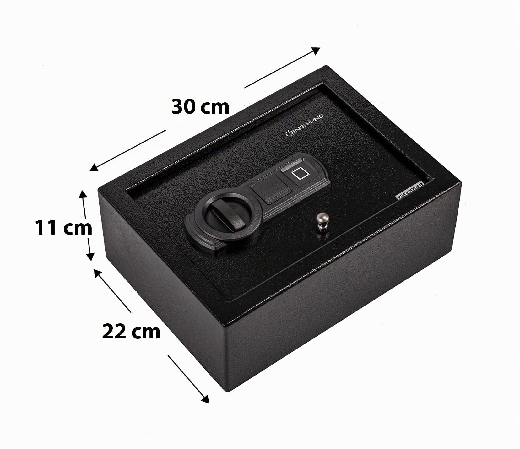 Genie Hand – Biometrischer Tresor mit Fingerabdruck – B-Schloss – Anti-Bounce-Technologie (Safe für die Schreibtischschublade)