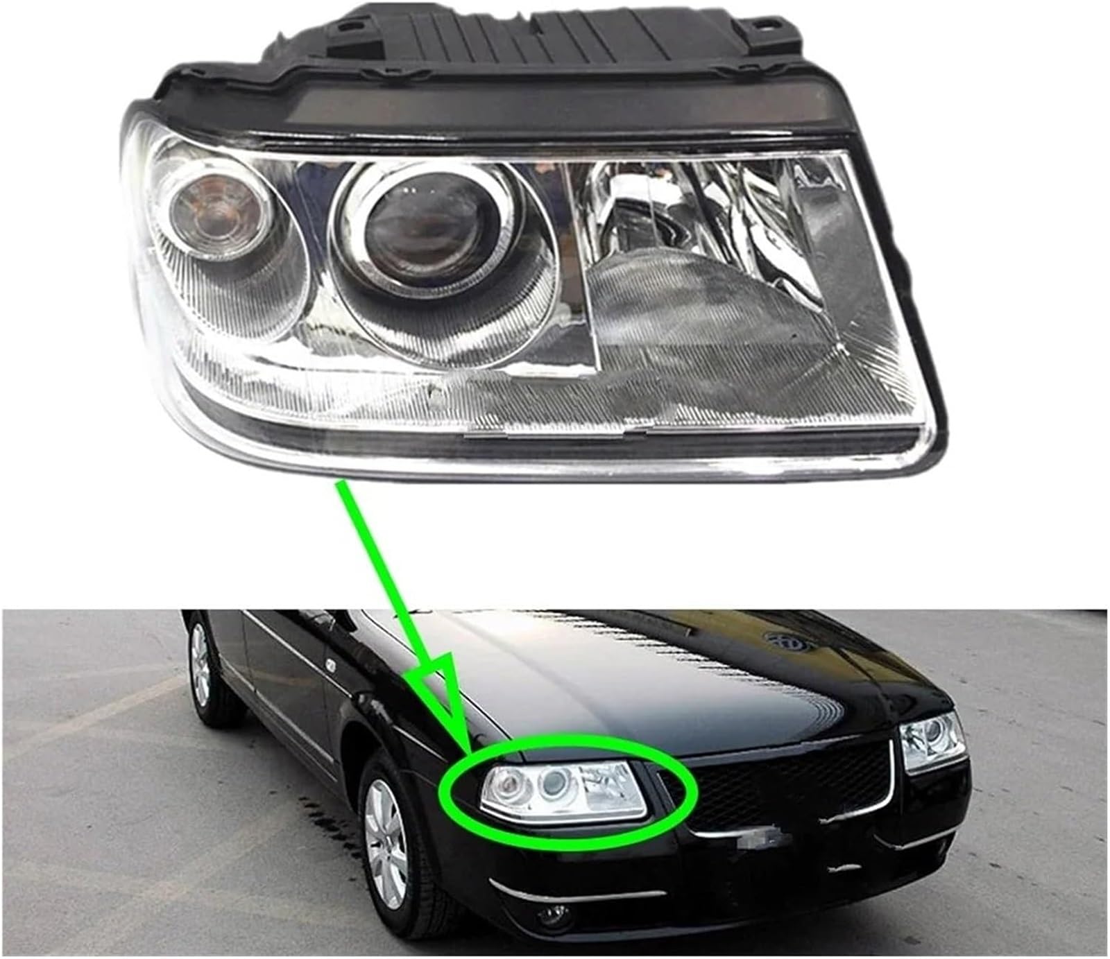 Zespół reflektorów przedni zespół reflektorów do VW dla Santana 3000 1998 1999 2000 2001 2002 reflektory samochodowe