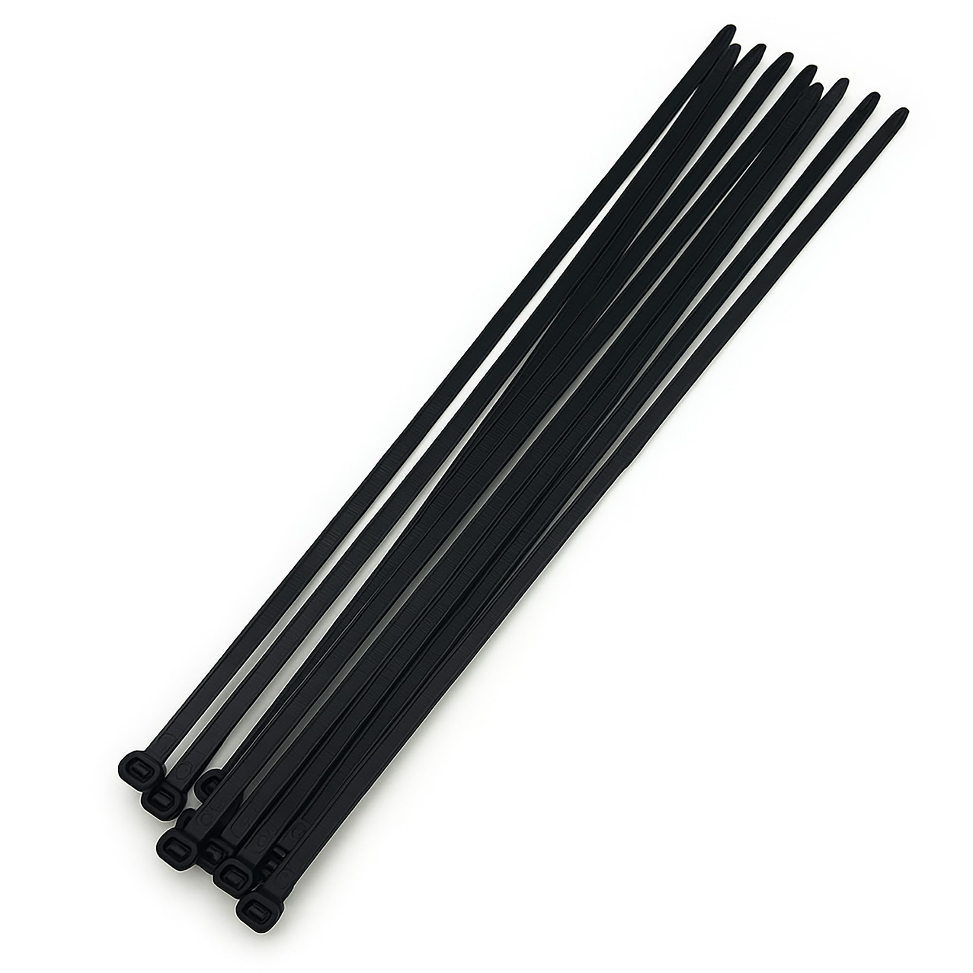 Boltza Black Boltza® Round Head Cable Ties 7.6Mm X 400Mm – Heavy-Duty Uv-Resistant Nylon Zip Ties (10)