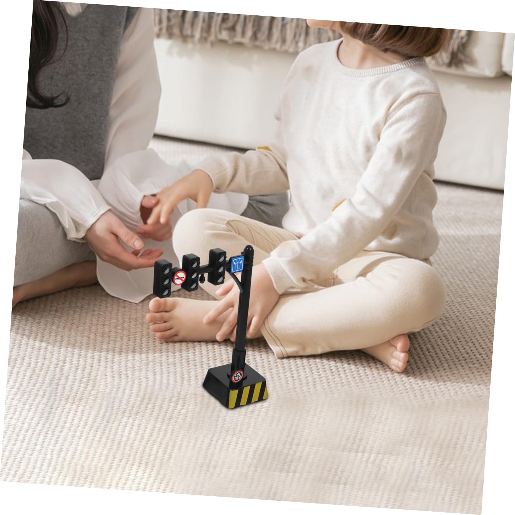 Lurrose Feu De Panneaux De Signalisation pour Les Enfants Jouets De Road Trip pour Enfants Feu Stop pour Salle De Classe Artisanat De De Plastique Black
