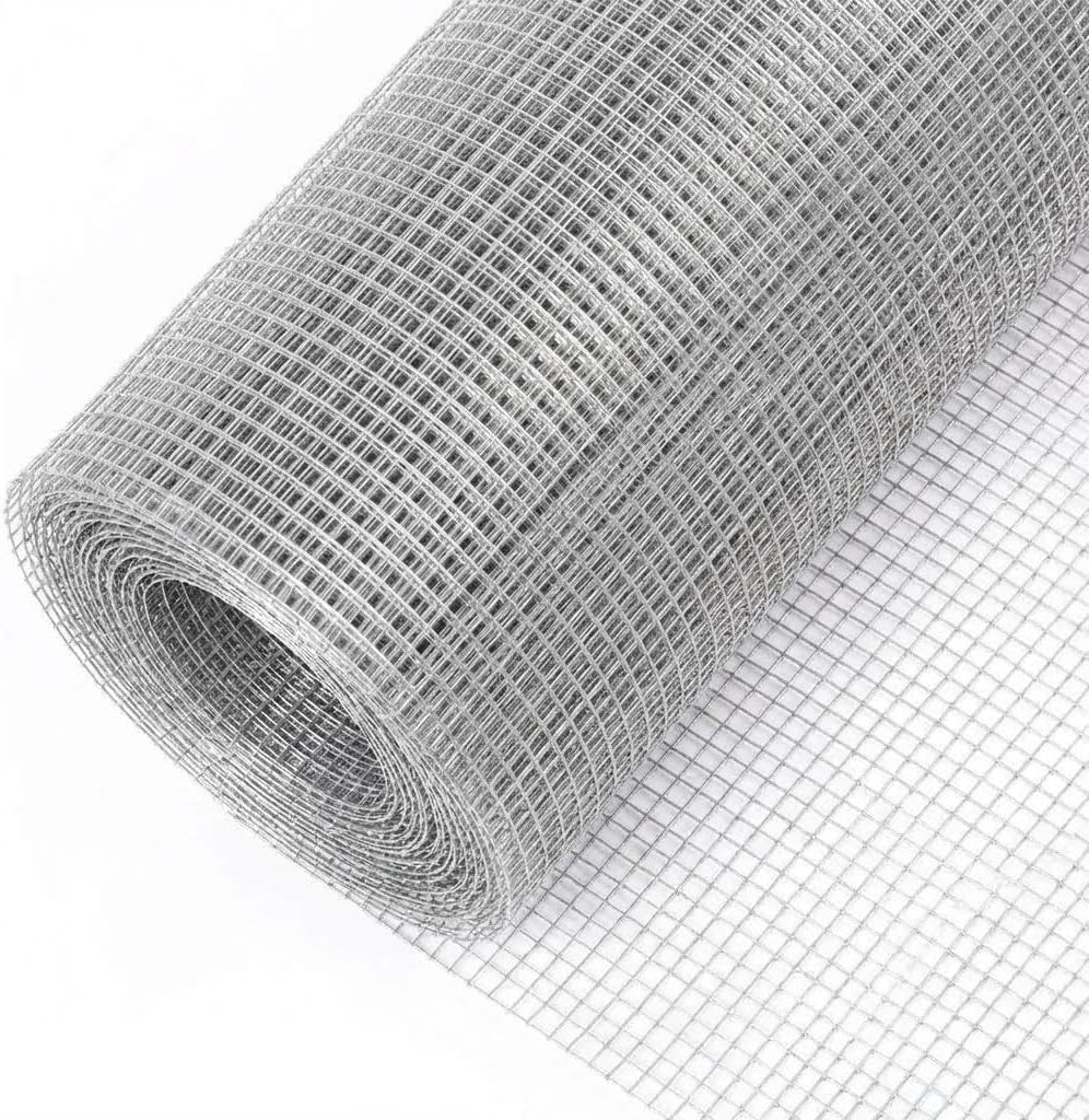 Black Hardware Cloth 2in x 4in Mesh, 24in x 50ft Welded Wire Fence, Black Coated Metal Wire Mesh for Garden, Chicken Coop, Pet Enclosure, Model W24L50C16