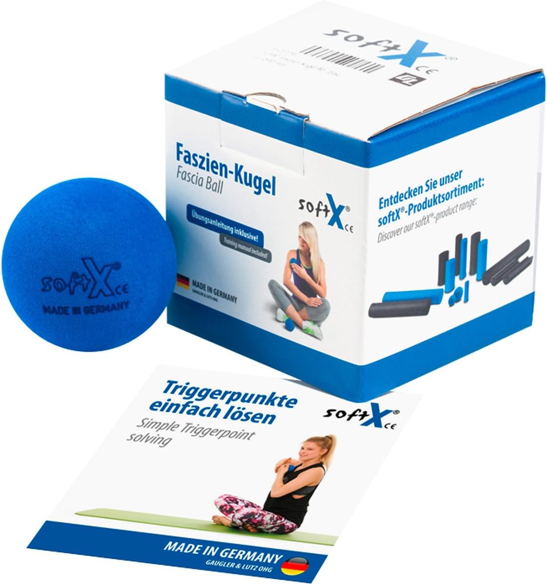 softX 6520178 Fascia Training Ball 65 Blue 6.5 x 6.5 x 6.5 cm