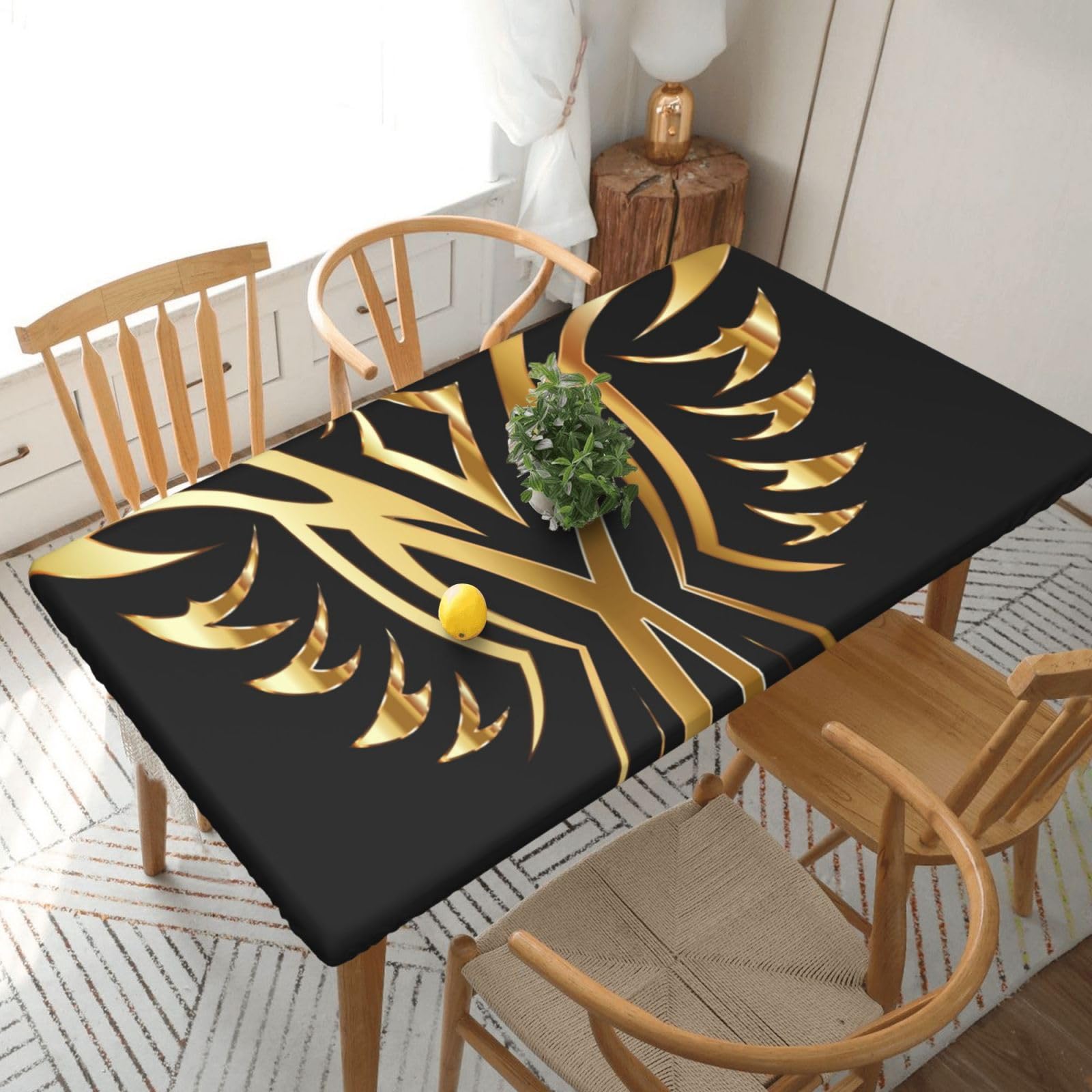 BNVSADC Phoenix Printed 5FT Tablecloth Polyester Kitchen Water Resistant Table Cloth Dining Table Decoration Table Covers, 152x76 CM