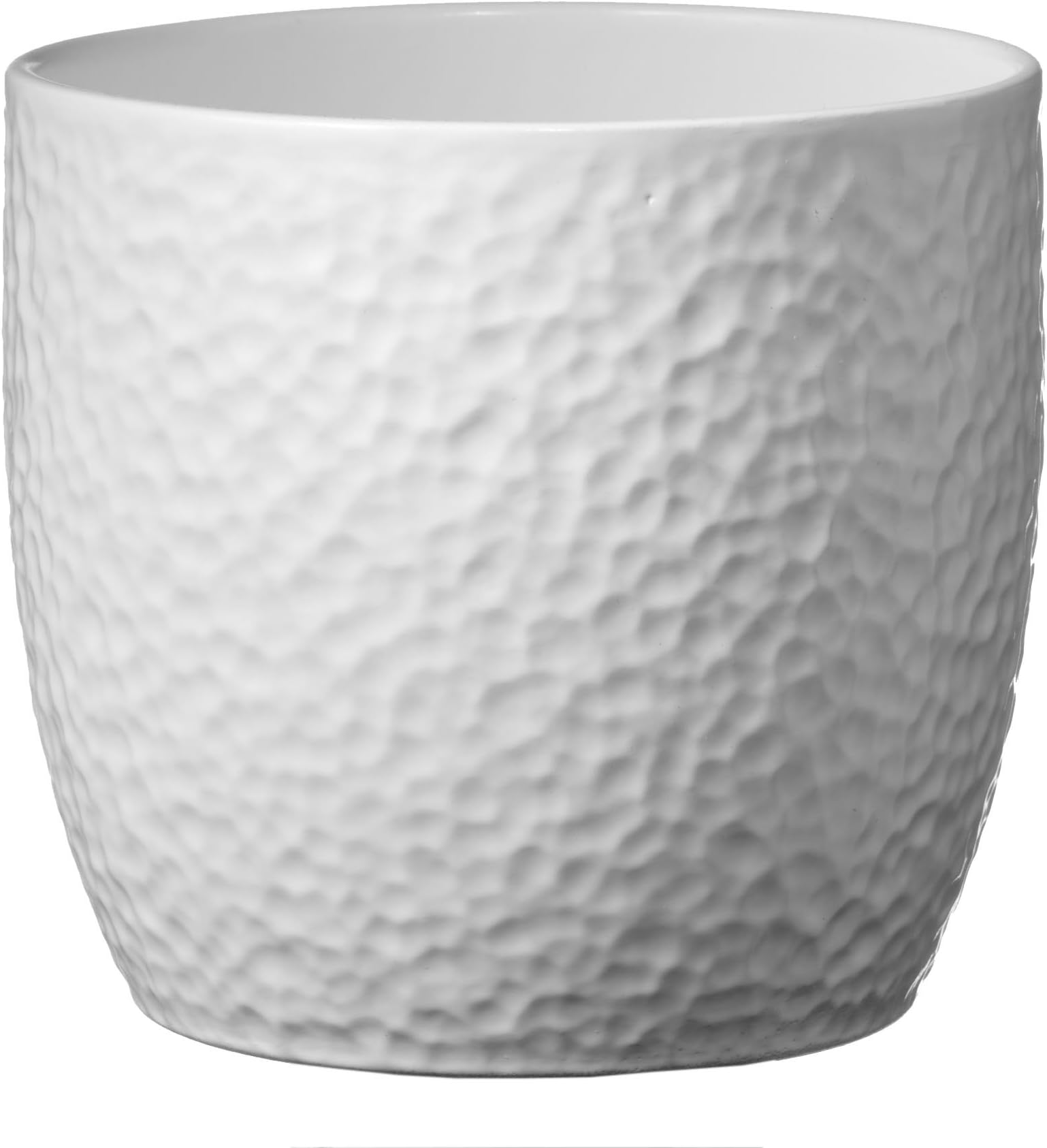 Soendgen Ceramic Flower Pot Boston, Clay, weiß, 27 x 27 x 26 cm