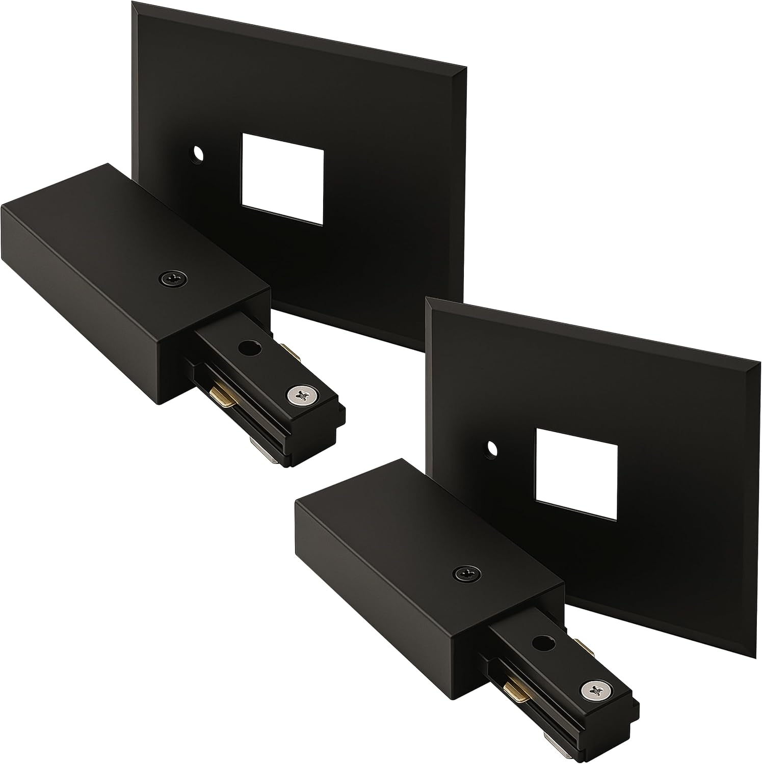 OHLECTRIC 2 Pack – H-Type Inline Power Feed Connector, White – Joins & Powers Two H Tracks – Single Circuit Track Lighting Joiner – cETLus Listed