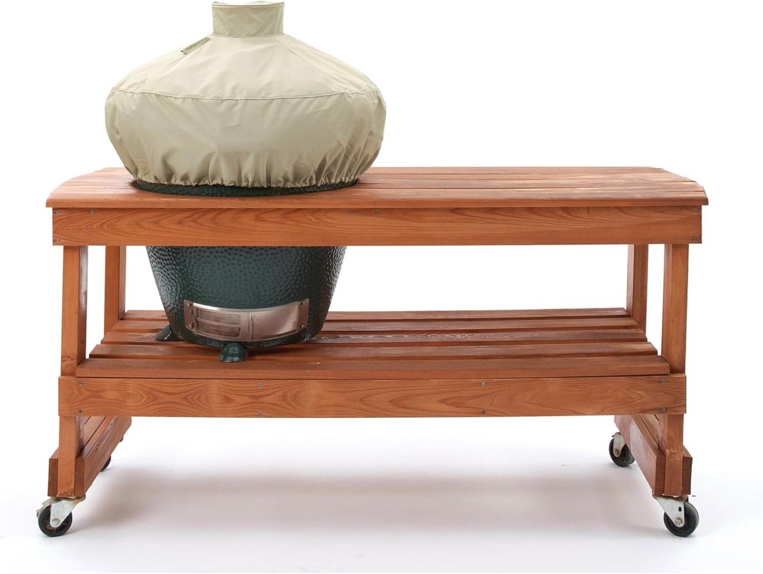 Covermates Elite Kamado Dome Grill Cover – Water-Resistant All-Weather Outdoor Cover with Mesh Vent, Elastic Hem, Drawcord & Buckle Strap for Grills & Smokers, in Table 34 Diameter x 23H, Khaki