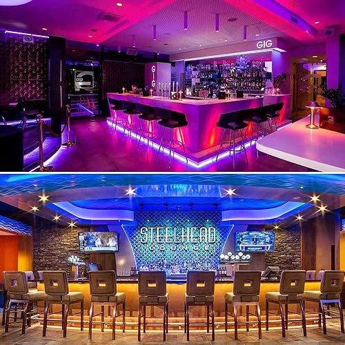 Miniatura 6 de HEGEHE Tira de luz LED de neón rosa de 16.4 pies, tira de luz LED flexible para exteriores, DC 12V 5M 2835 120LEDsM barra de luz de silicona