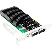 Vogzone 100GbE NIC Card for Mellanox MCX516A-CCAT, PCIe 3.0 x16 100Gb Ethernet NIC with Mellanox ConnectX-5 En Chipset, Dual QSFP28 Network Card Support RDMA