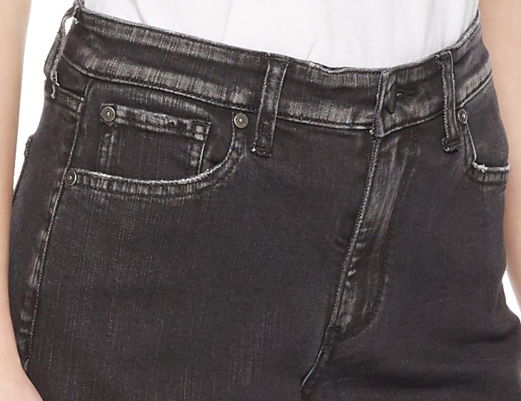 HALE Women's Rae High Rise Wide Leg with Released Hem Jean 26W & 30L Vintage Black