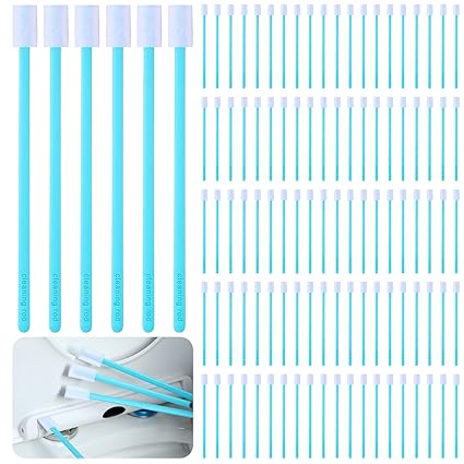 Sieral 100 Pcs Disposable Crevice Cleaning Brushes Disposable Toilet Brush Cleaner Window Track Cleaning Tools Small Cleaning Brushes for Small Spaces Skinny Gap Cleaner Scrub Deep Detail Scrubber