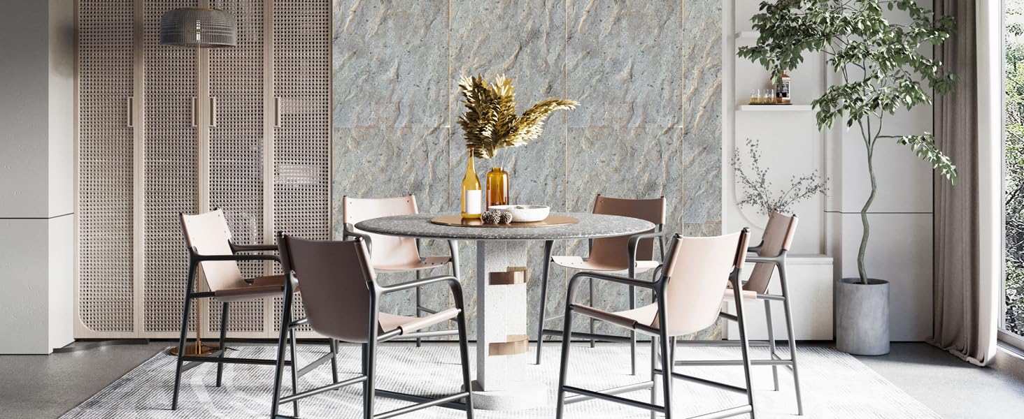 DECCART Wand-Paneele in Betonoptik Deckenpaneele Wandverkleidung Deckenverkleidung mit Beton-Imitat Wandplatten in Grau aus Polystyrol - 100x50 cm - Beton Grau - 20 Stück (10 m²)