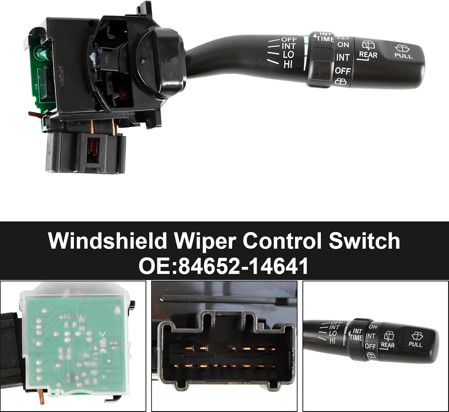 Areyourshop Windshield Wiper Control Switch 84652-14641 fit for TOYOTA 4RUNNER 2000-2002 WITH TILT WHEEL,WITH REAR WIPER, 4RUNNER 2003-2005, SUPRA 1998 8465214640
