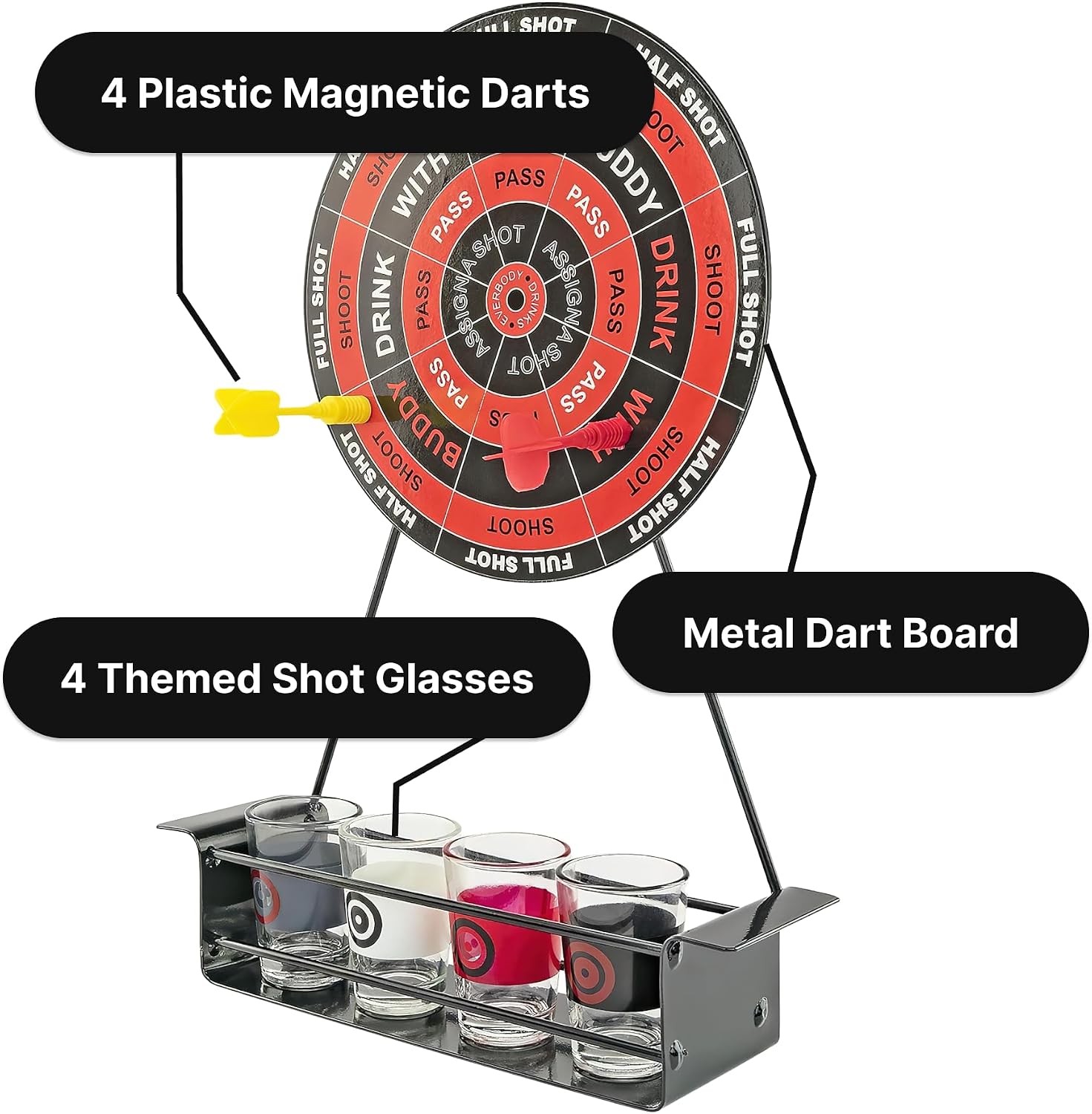 Fairly Odd Novelties Darts Drinking Game - Black - Energize Your Parties with Magnetic Darts & Shots Fun! image 4
