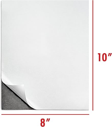 Miniatura 2 de Minomag Hojas magnéticas de 8 x 10 pulgadas con respaldo adhesivo, 5 piezas  Hojas magnéticas cortadas a medida para manualidades, fotos, sellos,