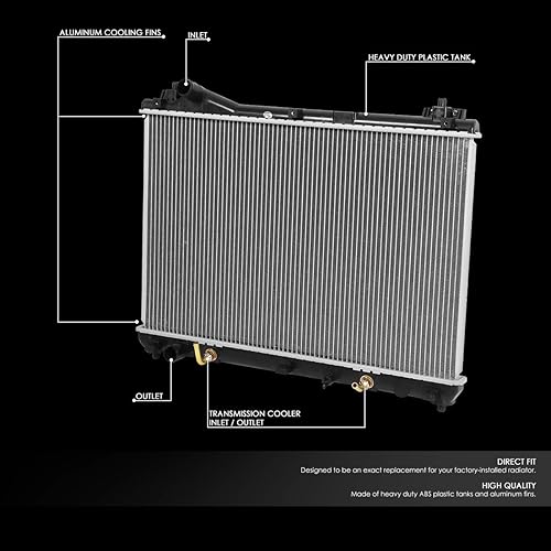 Miniatura 35 de DNA Motoring OEM-RA-13283 - Radiador de núcleo de aluminio estilo fábrica de 23-9/16 pulgadas, compatible con Suzuki Esteem AT/MT 99-02