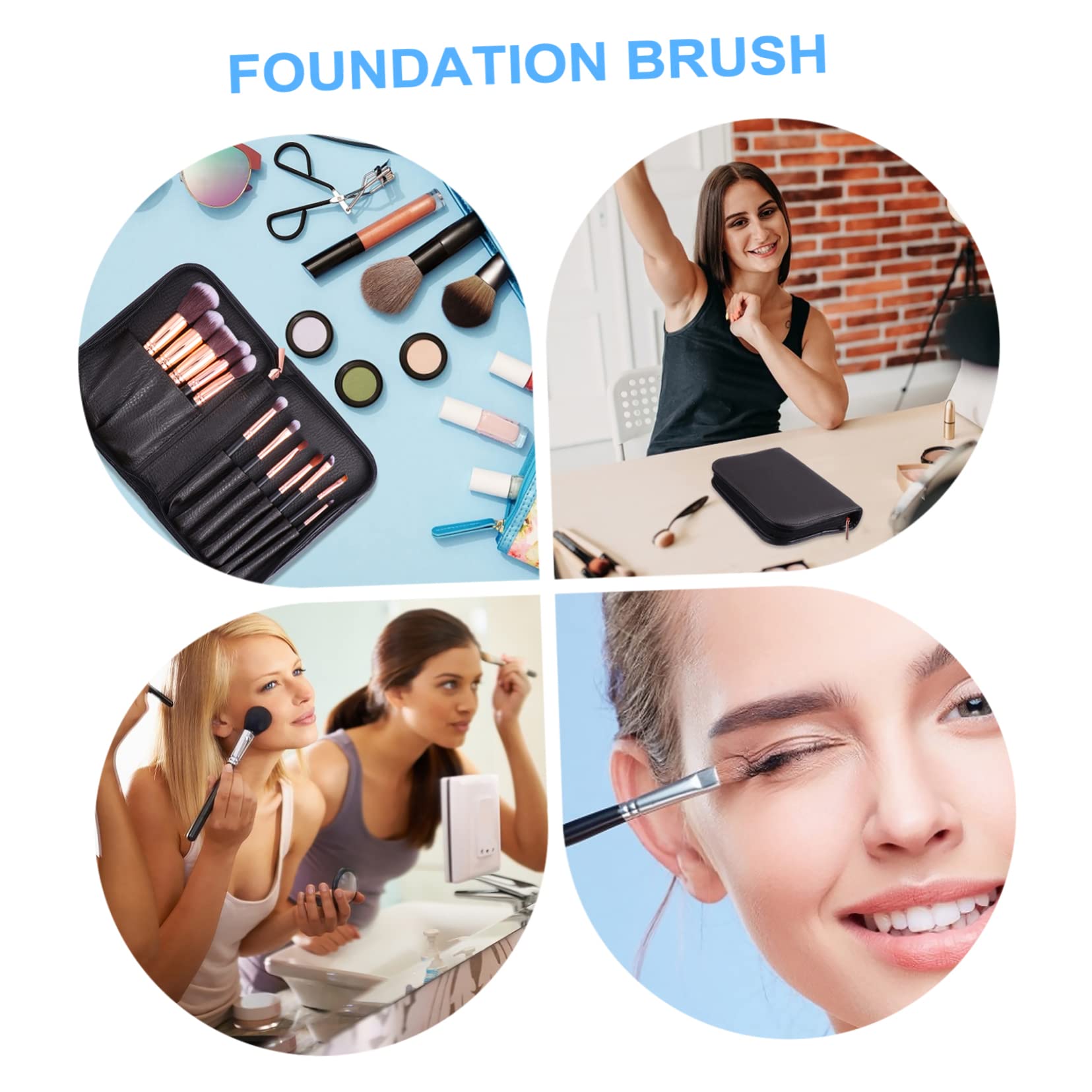 Beavorty 3er-sets Mit Griff Fächer-schönheitspinsel Zum Auftragen Von Komfortables Gesicht Wiederverwendbares Make-up-tool 6 Stück X 3