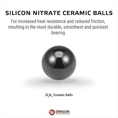 Miniatura 18 de Fireball Dragon - Juego de 8 rodamientos para patineta rápida 608, para patinetas en línea y patines de ruedas, rodamientos para patineta