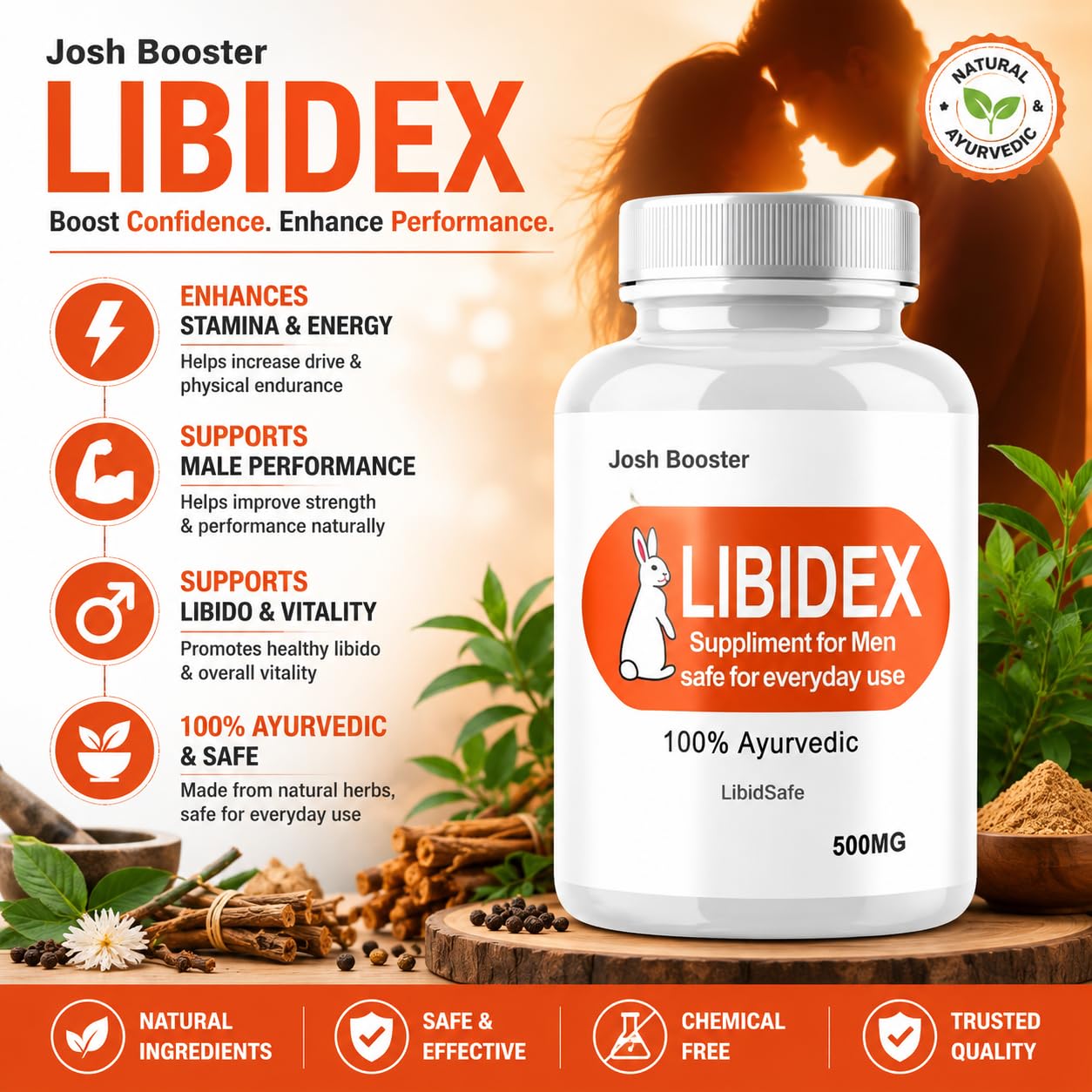 Ayurvedic Josh Booster Libidex40 UP Capsules for Men Original - Health Supplement Crafted with Natural Ingredients for Better Result Than Other Tablets (Pack of 2) — Amazon image 3