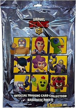Panini Brawl Stars Official Trading Cards Starter Pack, 4 Paket (24 Kart) + 3 Limited Edition Kart